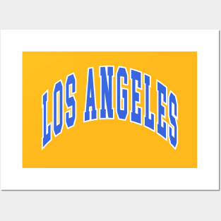 Los Angeles - Block Arch - Gold Blue/White Posters and Art